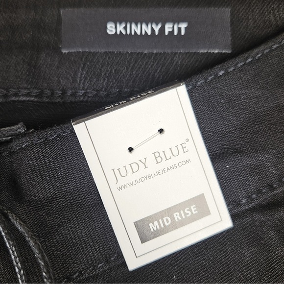 Judy Blue Jeans Black Size 9 / 29 Skinny Mid Stretchy Denim Waist 29 Inseam 28 - Picture 8 of 10